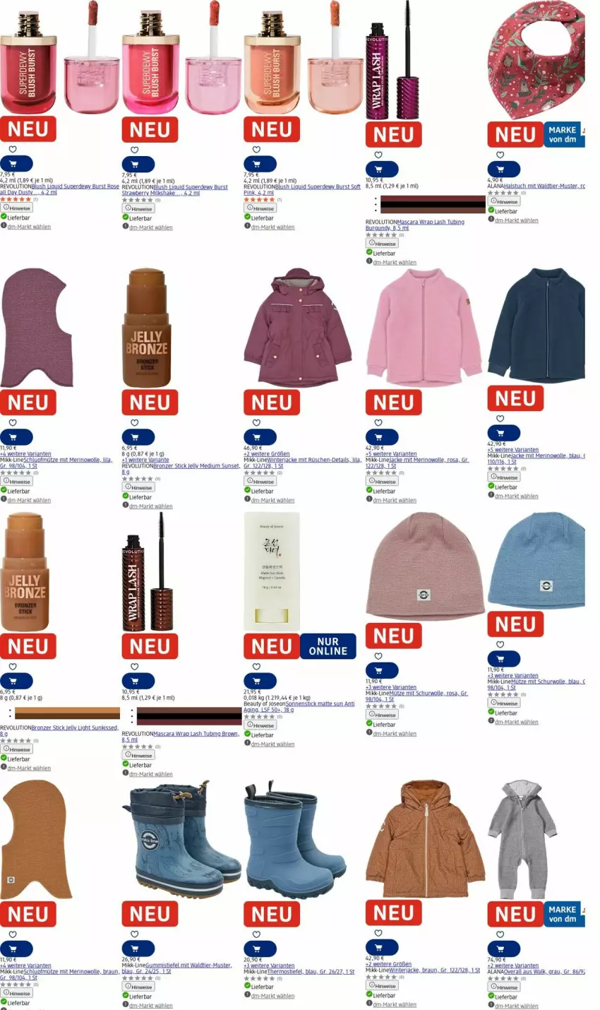 Aktueller Prospekt Dm Drogerie - Prospekte - von 18.08 bis 27.08.2025 - strona 22 - produkty: arla, braun, eis, erde, gin, Gummistiefel, Jacke, lack, Lacke, LG, Mascara, Mütze, Ria, Schlupfmütze, shake, Ti, tuc, wolle, wrap