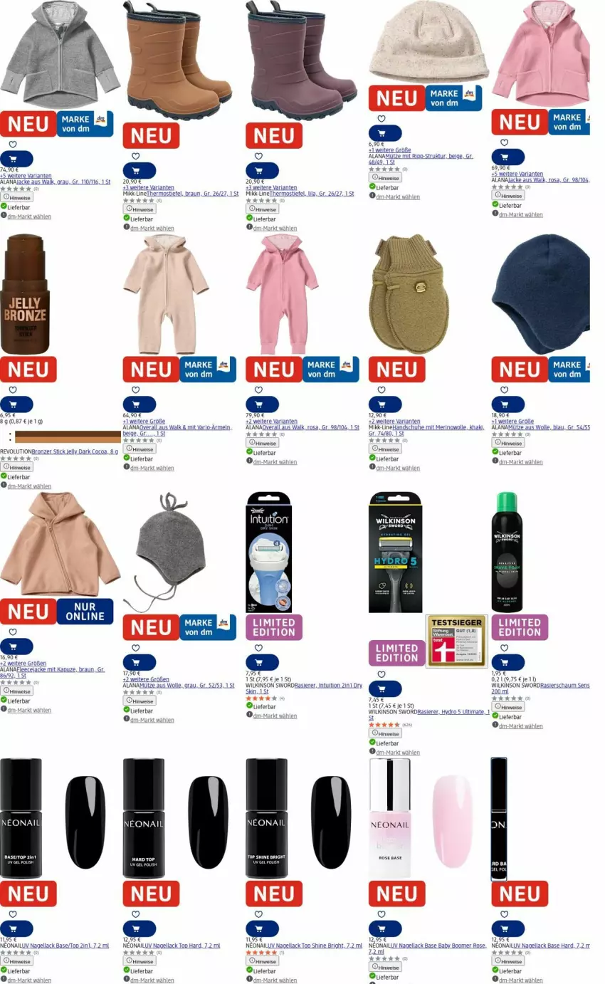 Aktueller Prospekt Dm Drogerie - Prospekte - von 18.08 bis 27.08.2025 - strona 23 - produkty: Bad, braun, cocos, eis, Fleecejacke, Jacke, lack, Mütze, Nagellack, rasierer, Ria, schuhe, Ti, Wels, wilkinson, wolle