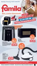 Gazetka promocyjna Famila - Prospekte - Gazetka - ważna od 23.09 do 23.09.2023 - strona 1 - produkty: auto, beutel, braten, bürste, eis, elle, fritteuse, Fugenbürste, garraum, grill, jever, LG, mikrowelle, reis, rel, Schal, teller, Ti, Tiere, timer, tisch, Weste, Wild