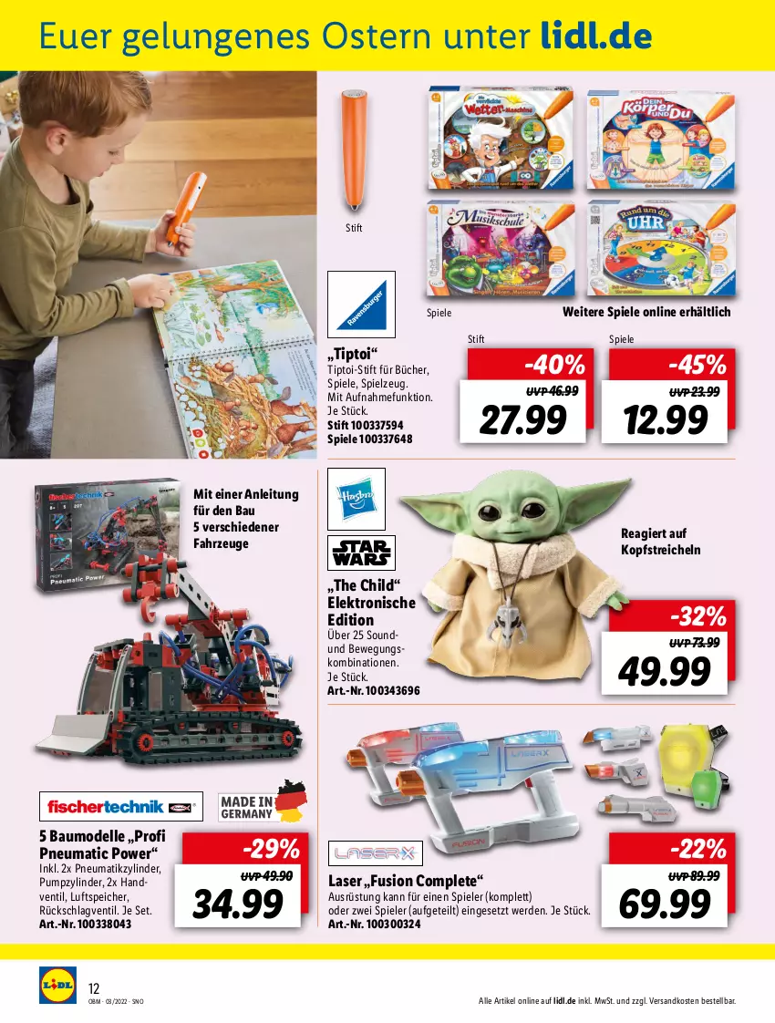 Aktueller Prospekt Lidl - Aktuelle Onlineshop-Highlights - von 01.03 bis 31.03.2022 - strona 12 - produkty: Bau, dell, Elektro, elle, erde, Mode, ndk, Spiele, spielzeug, Ti, Tiptoi