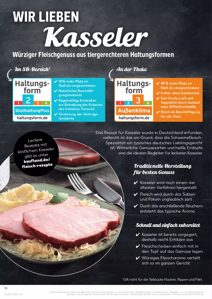 Aktueller Prospekt Kaufland - von 06.01 bis 12.01.2022 - strona 16 - produkty: angebot, eintöpfe, eis, elle, ente, filet, fleisch, kasseler, nuss, rezept, rezepte, Ria, Rippen, salz, schwein, schweine, schweinefleisch, Spezi, Ti, Tiere, topf, wein, weine, ZTE