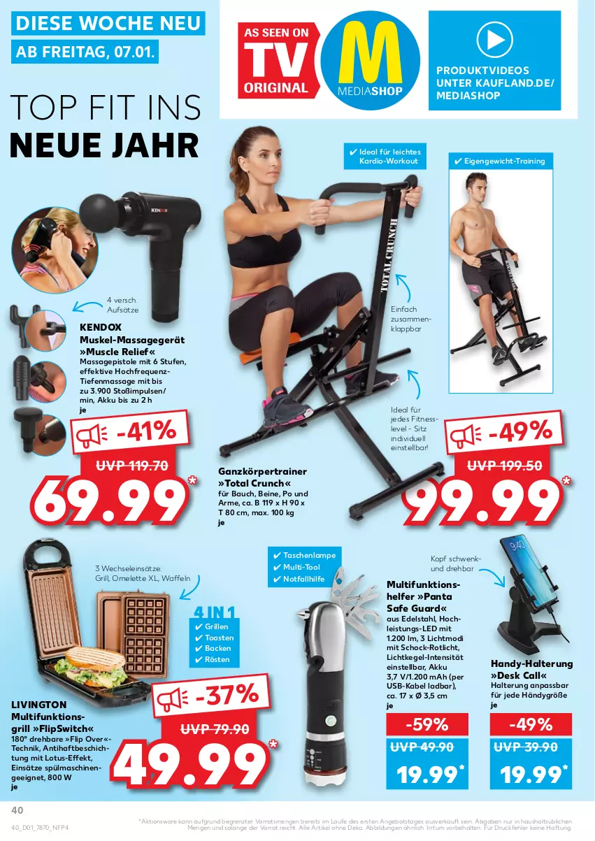 Aktueller Prospekt Kaufland - von 06.01 bis 12.01.2022 - strona 40 - produkty: akku, angebot, Bau, deo, edelstahl, eis, grill, Handy, Lampe, Massagegerät, mediashop, rel, spülmaschinen, Tasche, taschen, taschenlampe, Ti, toast, usb, waffeln, ZTE