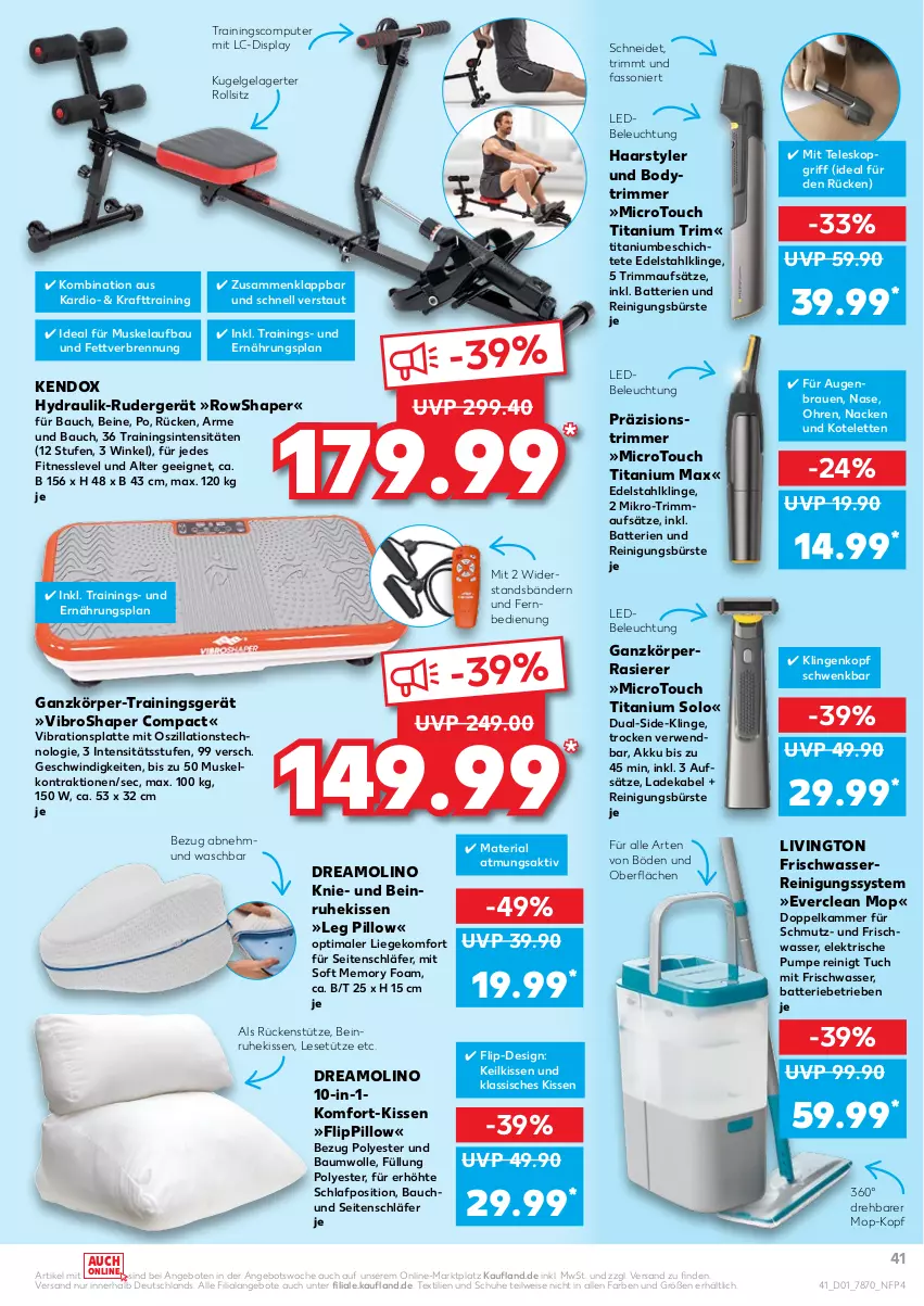 Aktueller Prospekt Kaufland - von 06.01 bis 12.01.2022 - strona 41 - produkty: akku, angebot, angebote, batterie, batterien, Bau, baumwolle, beleuchtung, body, bürste, computer, deka, edelstahl, eis, fernbedienung, kissen, kotelett, kraft, Kugel, ladekabel, latte, LG, Liege, pute, rasierer, Reinigung, reinigungsbürste, Ria, rwe, schuhe, Teleskop, Ti, tuc, wasser, wolle