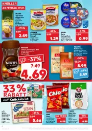 Gazetka promocyjna Kaufland - Gazetka - ważna od 12.01 do 12.01.2022 - strona 4 - produkty: angebot, bellacrema, beutel, bohne, bohnen, bohnenkaffee, brot, Cap, cappuccino, chio chips, chips, cin, creme, eintopf, eis, filet, filets, hering, Herings, heringsfilets, jacobs, kaffee, kartoffel, kartoffelchips, knäckebrot, löslicher bohnenkaffee, melitta, milka, Nescafé, reis, ring, röstkaffee, schoko, sesam, Ti, topf, wasa, ZTE