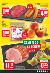 Gazetka promocyjna Edeka - Angebote der Woche - Gazetka - ważna od 14.10 do 14.10.2023 - strona 23 - produkty: auer, Bau, Bauer, hüftsteak, knacker, kracher, mac, Mett, mettwurst, steak, tafeläpfel, Tasche, tragetasche, wurst
