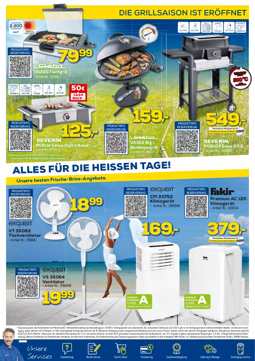 Aktueller Prospekt Berlet - Markt ändern > - von 03.07 bis 08.07.2023 - strona 14 - produkty: consors finanz, eimer, eis, grill, klimagerät, LG, mastercard, rum, severin, Spektrum, thermometer, Ti, tisch, tischgrill, tischventilator, ventilator