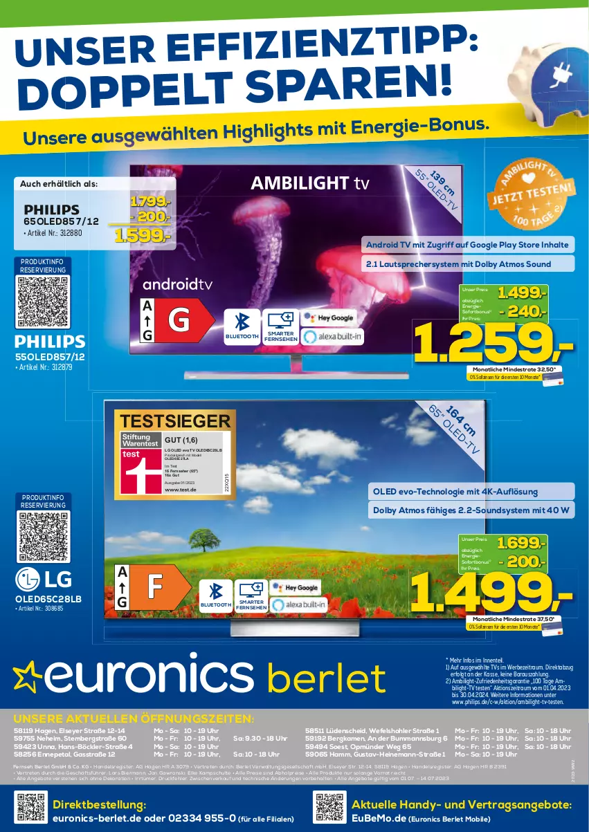 Aktueller Prospekt Berlet - Markt ändern > - von 03.07 bis 08.07.2023 - strona 20 - produkty: abholpreise, alle preise sind abholpreise, Android TV, angebot, angebote, bier, dekoration, dell, eis, elle, ente, fernseher, google play, Handy, lautsprecher, LG, Mode, Philips, reis, Ti, uhr