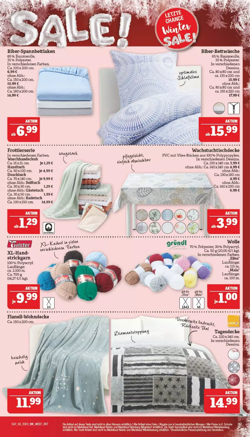 Aktueller Prospekt Marktkauf - Prospekt - von 15.01 bis 21.01.2023 - strona 37 - produkty: Bad, badetuch, Bau, baumwolle, bett, bettwäsche, decke, duschtuch, eis, elle, gästetuch, kerze, reis, schuhe, spannbettlaken, tee, teller, Ti, tisch, tischdecke, tuc, wachstuch, waschhandschuh, wolle