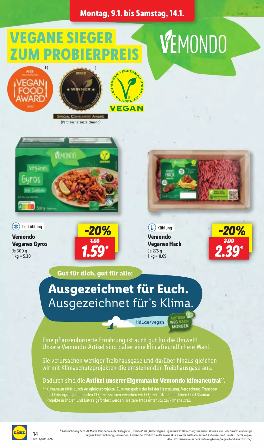 Aktueller Prospekt Lidl - Aktionsprospekt - von 09.01 bis 14.01.2023 - strona 14 - produkty: auer, Bau, bier, eis, erde, gyros, mac, Palette, pflanze, pflanzen, Rauch, reis, rwe, sac, Sport, Ti, usb