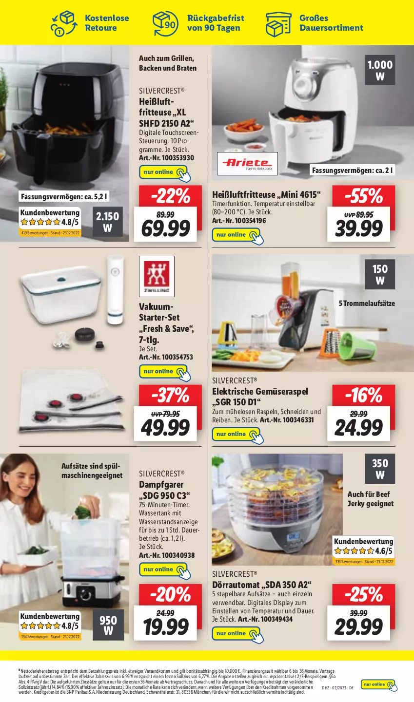 Aktueller Prospekt Lidl - Aktionsprospekt - von 09.01 bis 14.01.2023 - strona 51 - produkty: auer, auto, beef, braten, dell, eis, elle, erde, fritteuse, grill, Heißluftfritteuse, LG, ndk, reis, rwe, silvercrest, Ti, timer, touchscreen, trommel, wasser, wassertank