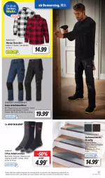 Gazetka promocyjna Lidl - Aktionsprospekt - Gazetka - ważna od 14.01 do 14.01.2023 - strona 27 - produkty: angebot, Arbeitssocken, Bau, baumwolle, dell, dunlop, eis, elle, hose, jeans, LG, Mode, Parkside, reis, Ria, shirt, socken, Stufenmatten, Tasche, taschen, Ti, tisch, wolle, ZTE