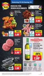 Gazetka promocyjna Lidl - Aktionsprospekt - Gazetka - ważna od 14.01 do 14.01.2023 - strona 35 - produkty: Abtei, bier, bratwurst, burger, dell, discount, eis, elle, fisch, fische, Fischer, geschnetzeltes, gewürz, hähnchenflügel, hering, mac, paprika, Pinot, pinot grigio, preisvorteil, reis, ring, rostbratwurst, schwein, thüringer rostbratwurst, Ti, wein, Weißwein, wurst, Zelt