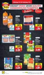 Gazetka promocyjna Lidl - Aktionsprospekt - Gazetka - ważna od 14.01 do 14.01.2023 - strona 4 - produkty: bier, Bona, dulano, eis, hirtenkäse, Käse, käsescheiben, leberkäs, leberkäse, leberwurst, lyoner, Milbona, ndk, reis, salz, Schal, Schale, snack, Ti, würfel, wurst, Yo