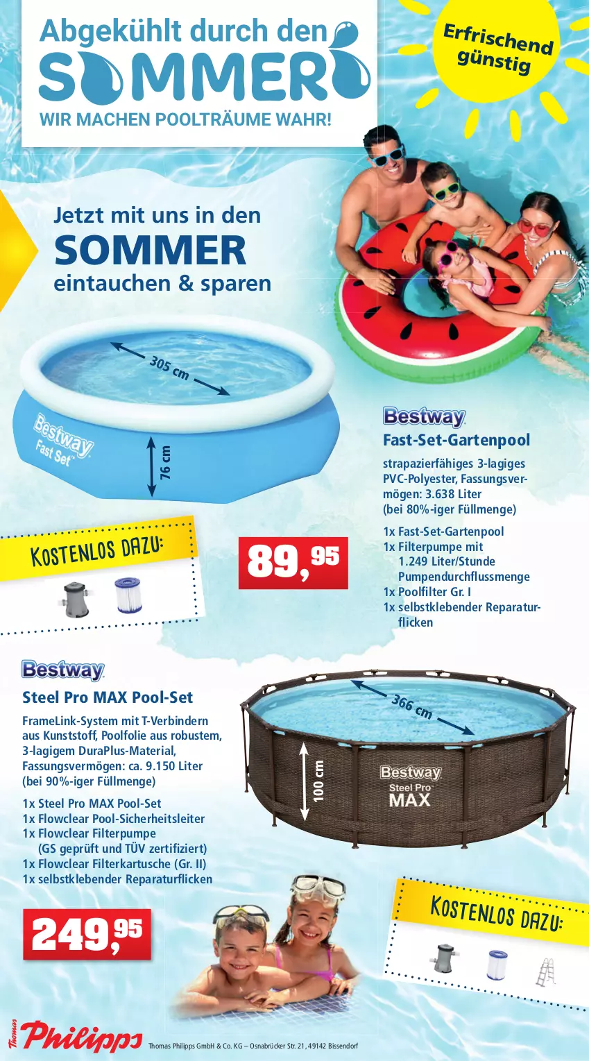 Aktueller Prospekt Thomas Philipps - Prospektwerbung - von 04.07 bis 09.07.2022 - strona 13 - produkty: Garten, pool, Pool-Sicherheitsleiter, Ria, steel pro, tee, Ti