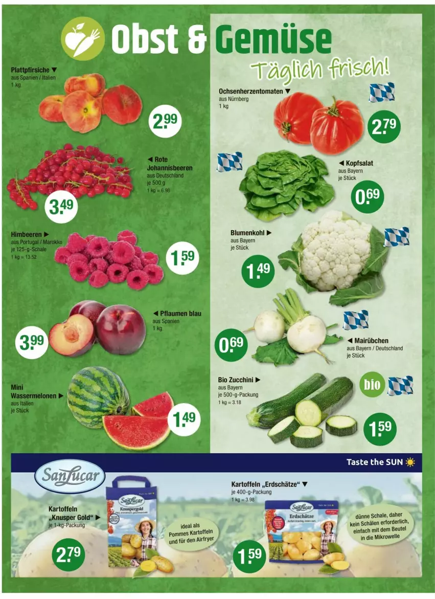 Aktueller Prospekt Vmarkt - Prospekte - von 20.06 bis 25.06.2025 - strona 4 - produkty: Airfryer, beutel, bio, blume, blumen, blumenkohl, elle, kartoffel, kartoffeln, kopfsalat, mikrowelle, pommes, salat, Schal, Schale, tomate, tomaten, zucchini