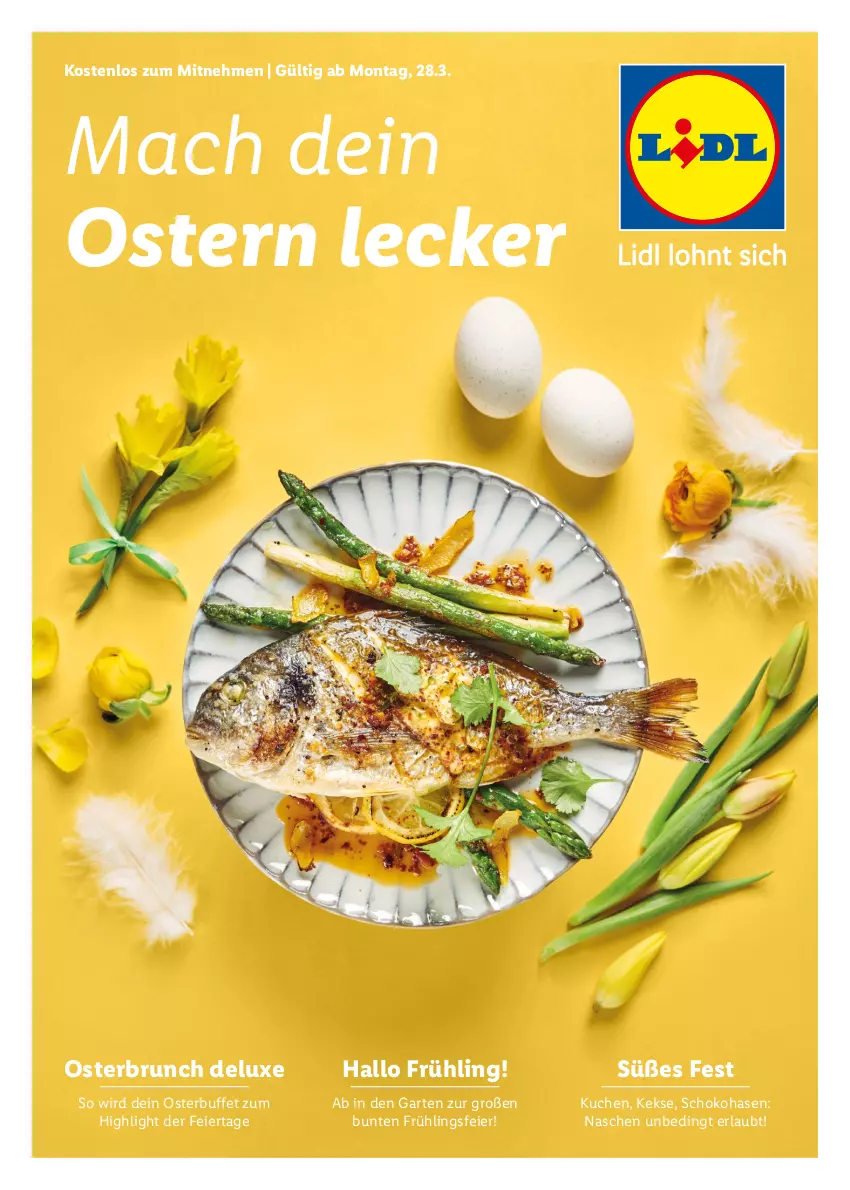 Aktueller Prospekt Lidl - Oster-Magazin - von 28.03 bis 17.04.2022 - strona 1 - produkty: eier, Garten, keks, kekse, kuchen, mac, schoko, Ti