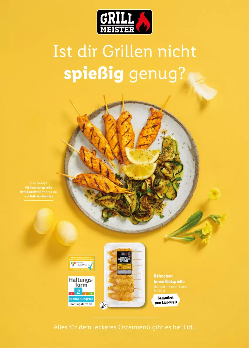 Aktueller Prospekt Lidl - Oster-Magazin - von 28.03 bis 17.04.2022 - strona 21 - produkty: eis, filet, filets, grill, reis, rezept, Ti, zucchini