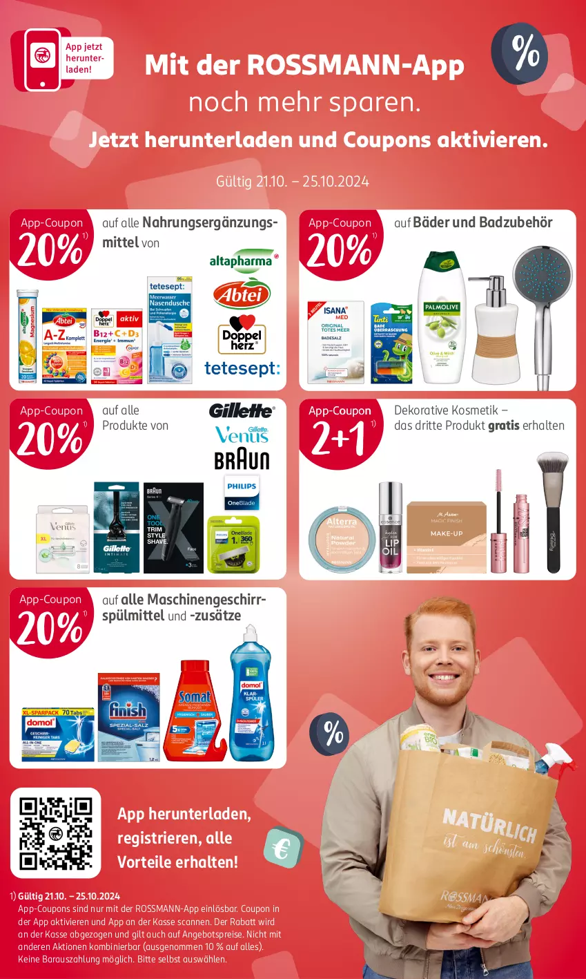 Aktueller Prospekt Rossmann - Prospekte - von 21.10 bis 25.10.2024 - strona 17 - produkty: angebot, angebotspreis, Bad, coupon, coupons, eis, geschirr, geschirrspülmittel, kosmetik, reis, spülmittel, Ti