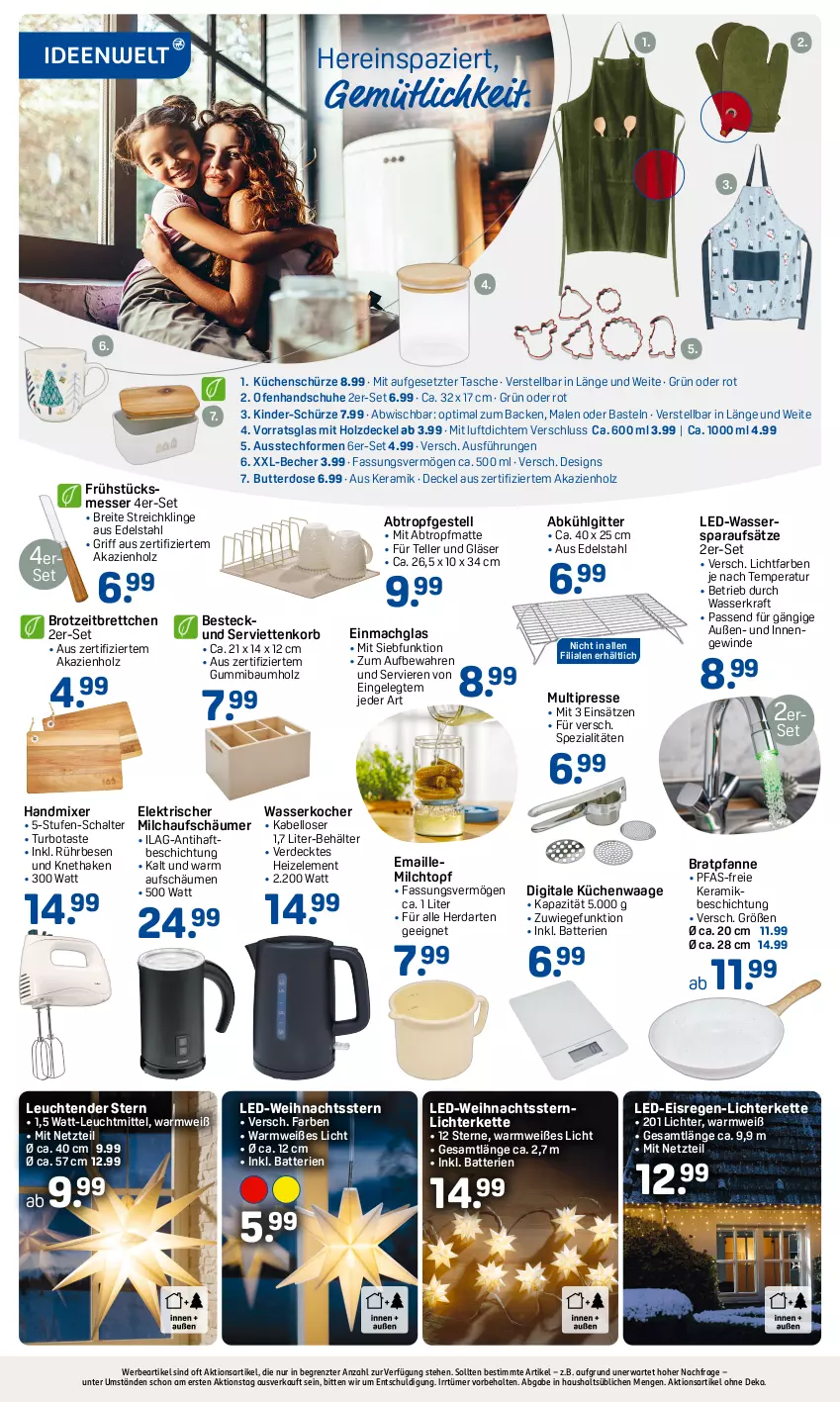 Aktueller Prospekt Rossmann - Prospekte - von 21.10 bis 25.10.2024 - strona 2 - produkty: Ausstechformen, batterie, batterien, Bau, Becher, Behälter, besteck, bratpfanne, Brei, Brettchen, brot, butter, Butterdose, decke, Deckel, edelstahl, einmachglas, eis, elle, erde, gefu, Gläser, handmixer, handschuhe, herdarten, Holz, ilag, Kette, Kinder, Kocher, korb, kraft, küche, Küchen, Küchenschürze, Küchenwaage, Leuchte, leuchten, leuchtmittel, LG, lichterkette, mac, maille, messer, milch, milchaufschäumer, Mixer, Ofen, pfanne, Schal, schuhe, Schürze, Serviette, servietten, Spezi, Tasche, teller, tender, Ti, topf, Waage, wasser, wasserkocher, Weihnachtsstern, ZTE