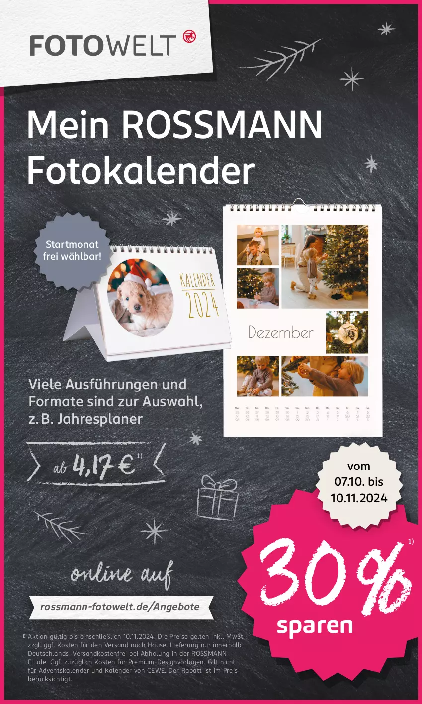 Aktueller Prospekt Rossmann - Prospekte - von 21.10 bis 25.10.2024 - strona 24 - produkty: Adventskalender, angebot, angebote, cewe, eis, Fotokalender, ndk, reis, Ti, versandkostenfrei