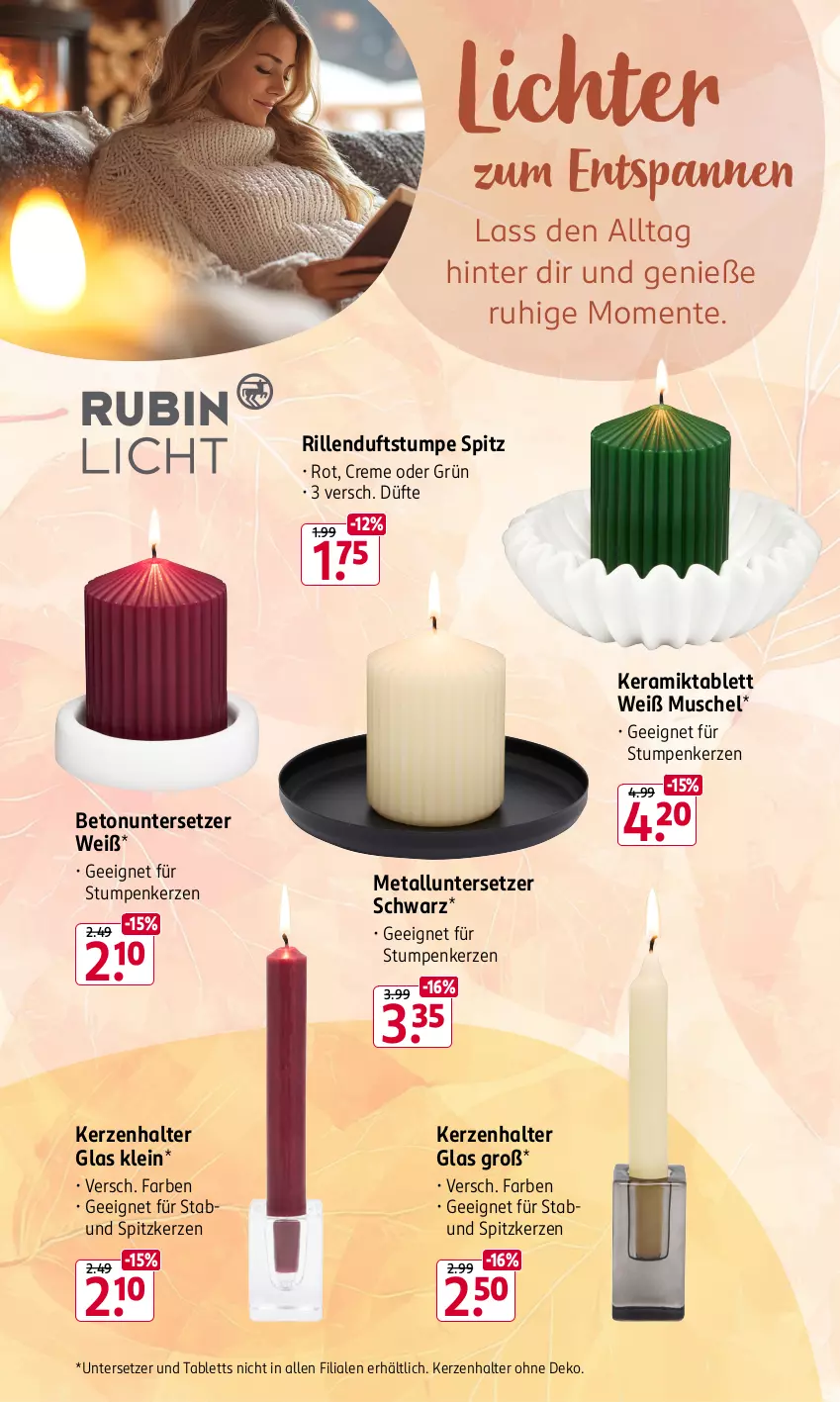 Aktueller Prospekt Rossmann - Prospekte - von 21.10 bis 25.10.2024 - strona 4 - produkty: creme, ente, kerze, Kerzenhalter, tablet, tablett, Untersetzer