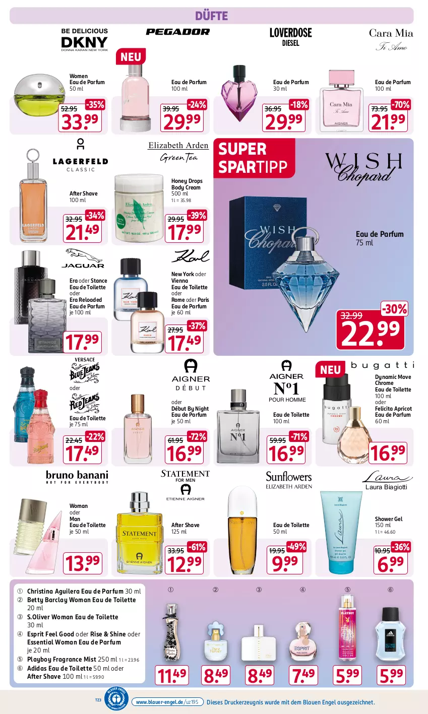 Aktueller Prospekt Rossmann - Prospekte - von 21.10 bis 25.10.2024 - strona 6 - produkty: Adidas, after shave, auer, bett, body, drucker, Eau de parfum, eau de parfum 30 ml, eau de parfum 50 ml, eau de toilette, eau de toilette 100 ml, eau de toilette 30 ml, eau de toilette 50 ml, Engel, esprit, kerze, laura biagiotti, olive, parfum, Playboy, rel, s.oliver, spartipp, Ti, Yo