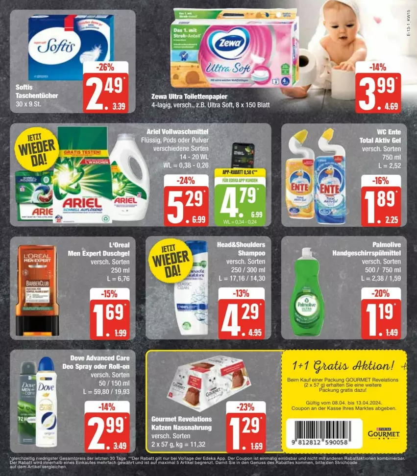 Aktueller Prospekt Edeka - Prospekte - von 06.04 bis 13.04.2024 - strona 17 - produkty: coupon, geschirr, geschirrspülmittel, spülmittel, Ti