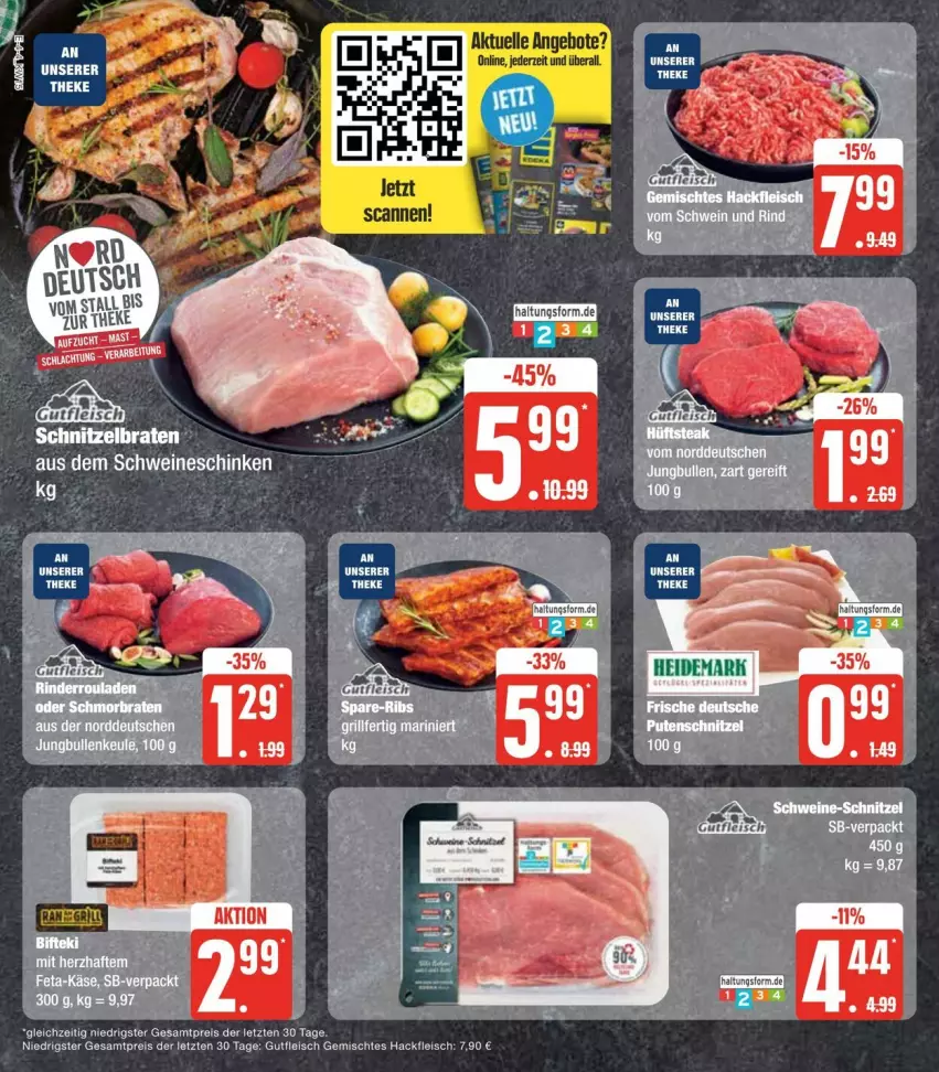 Aktueller Prospekt Edeka - Prospekte - von 06.04 bis 13.04.2024 - strona 8 - produkty: angebot, angebote, braten, eis, elle, feta, fleisch, gutfleisch, hackfleisch, Käse, reis, schinken, schnitzel, Schnitzelbraten, schwein, schweine, Ti, wein, weine, ZTE