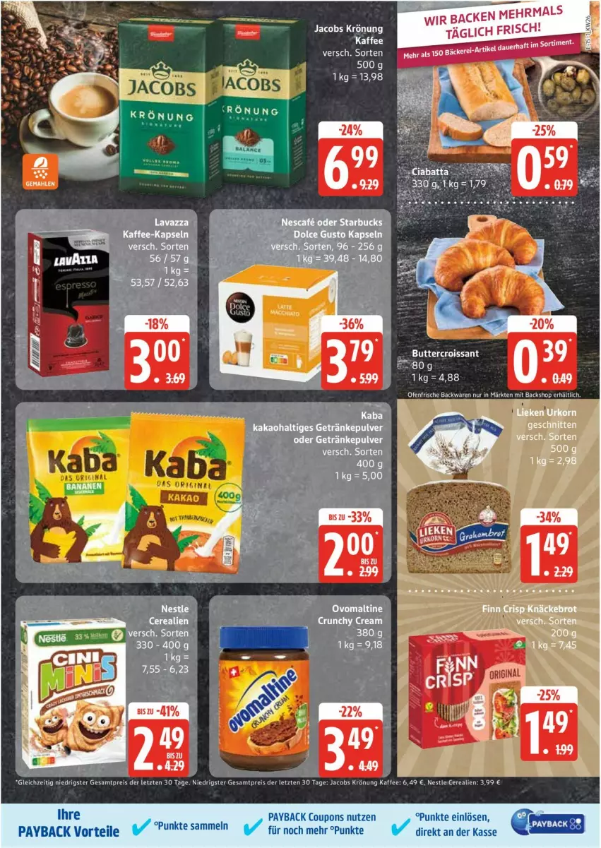 Aktueller Prospekt Edeka - Prospekte - von 23.06 bis 28.06.2025 - strona 15 - produkty: backwaren, butter, coupon, coupons, Croissant, frische backwaren, Ofen, payback