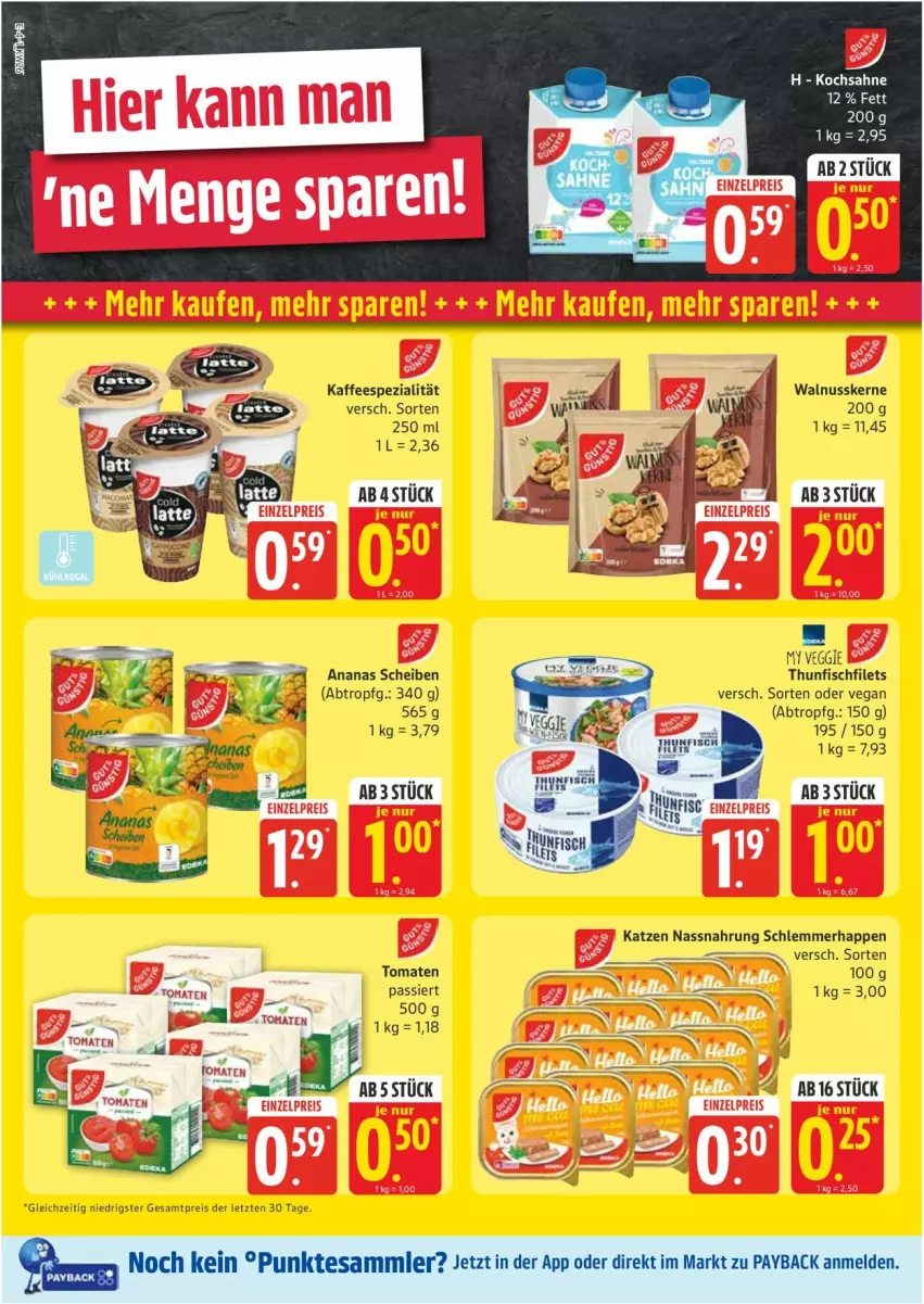 Aktueller Prospekt Edeka - Prospekte - von 23.06 bis 28.06.2025 - strona 4 - produkty: eis, filet, filets, fisch, kaffee, Nassnahrung, nuss, reis, Spezi, thunfisch, Ti, walnuss, walnusskerne, ZTE
