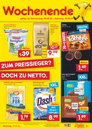 Gazetka promocyjna Netto Marken-Discount - Filial-Angebote - Gazetka - ważna od 10.09 do 10.09.2022 - strona 31 - produkty: almighur, almighurt, angebot, bestpreis, bohne, bohnen, dallmayr, ehrmann, ehrmann almighurt, eis, kaffee, kaffeebohnen, nudel, nudeln, nuss, reis, ritter, ritter sport, Sport, Ti, toffifee, usb, waschmittel, ZTE