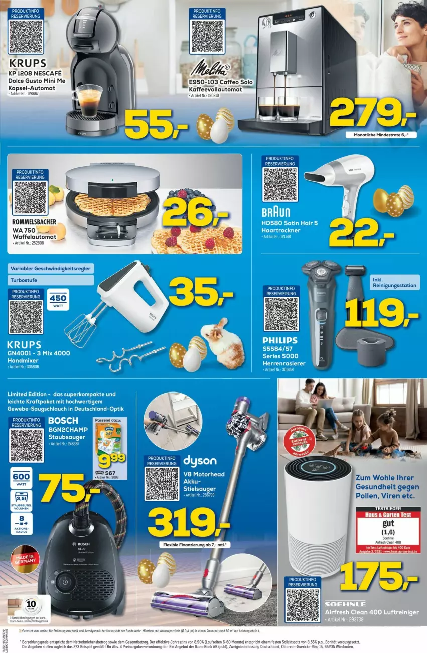 Aktueller Prospekt Euronics - Prospekte - von 20.04 bis 27.04.2022 - strona 7 - produkty: auto, Bad, caffe, dolce gusto, eis, elle, Gesundheit, kaffee, kaffeevollautomat, krups, nescafe, Reinigung, reis, Ria, ring, Ti