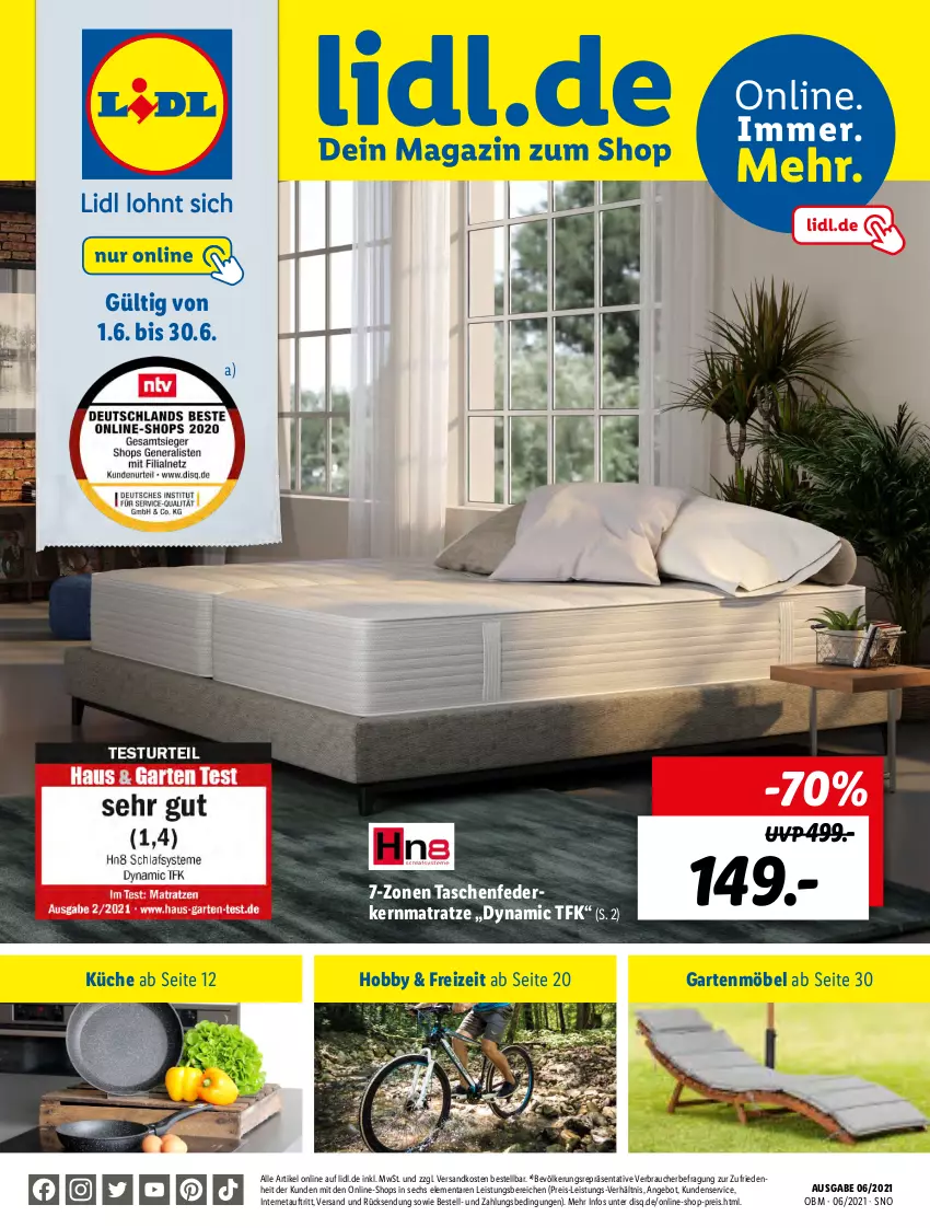 Aktueller Prospekt Lidl - Aktuelle Onlineshop-Highlights - von 01.06 bis 30.06.2021 - strona 1