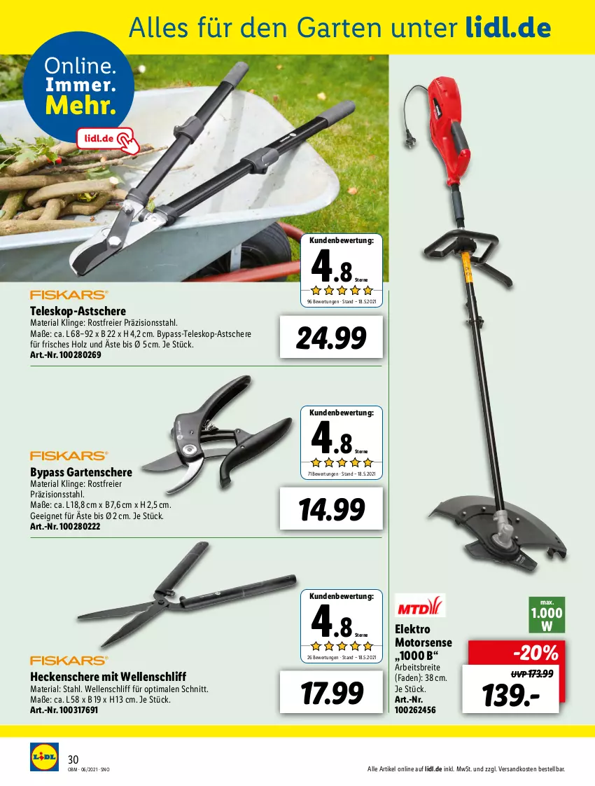 Aktueller Prospekt Lidl - Aktuelle Onlineshop-Highlights - von 01.06 bis 30.06.2021 - strona 30