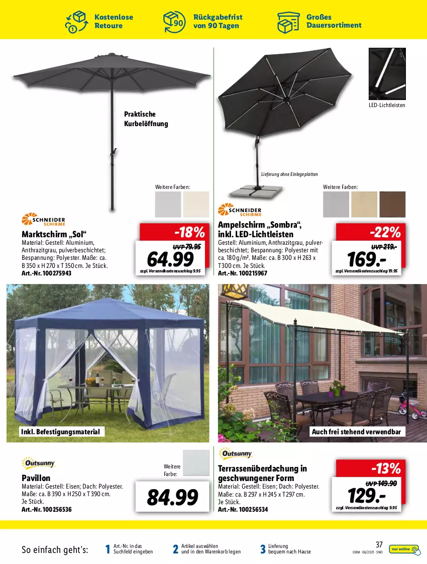 Aktueller Prospekt Lidl - Aktuelle Onlineshop-Highlights - von 01.06 bis 30.06.2021 - strona 37