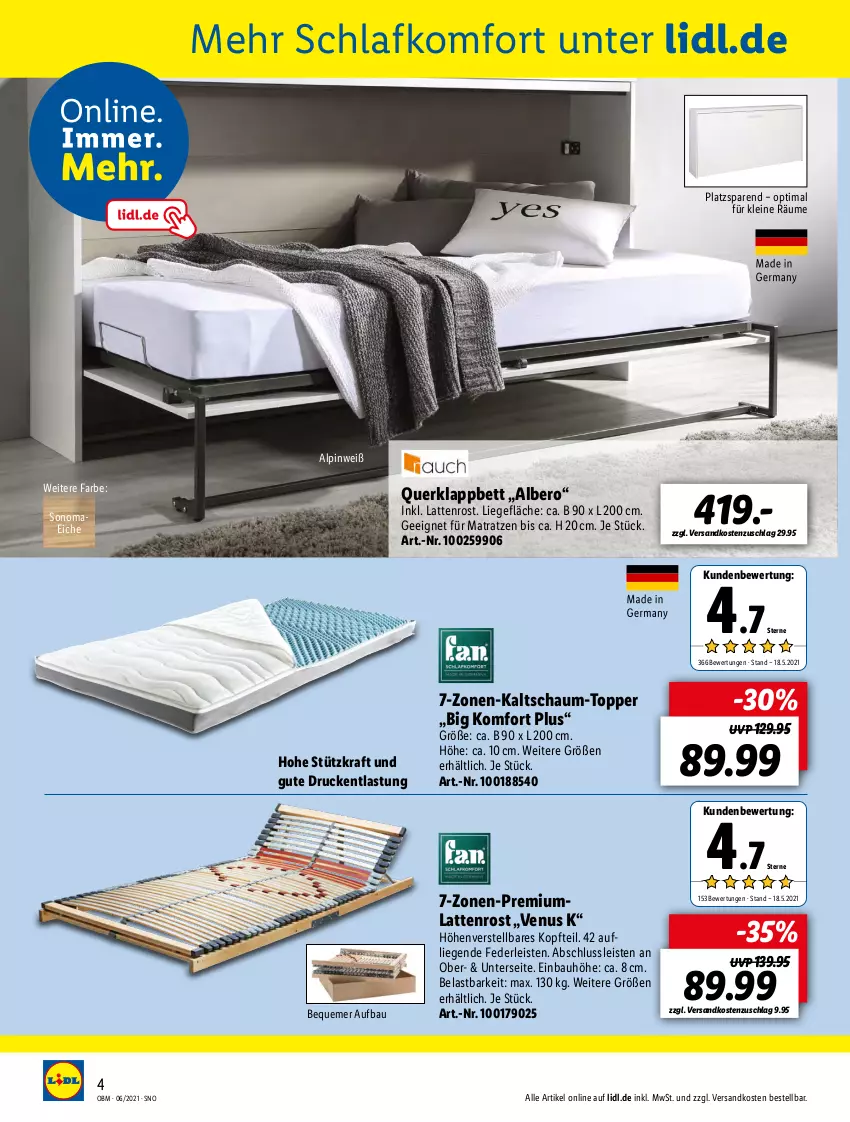 Aktueller Prospekt Lidl - Aktuelle Onlineshop-Highlights - von 01.06 bis 30.06.2021 - strona 4