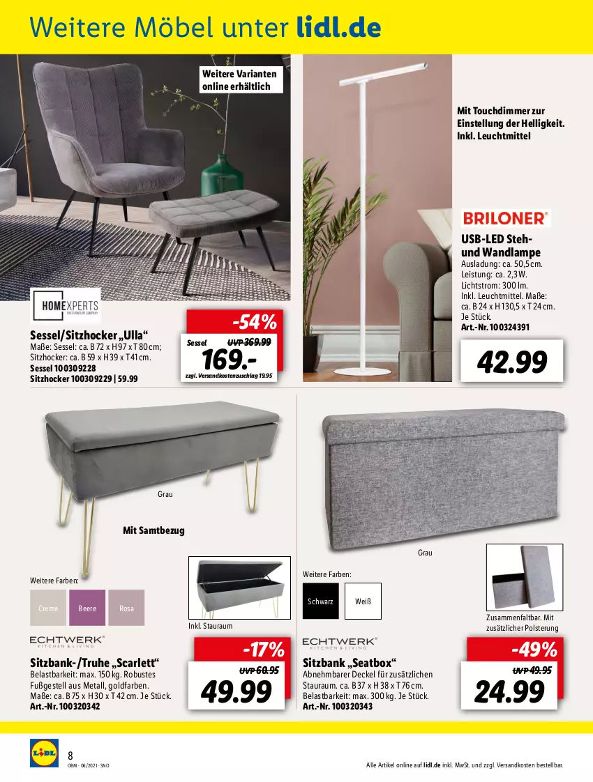 Aktueller Prospekt Lidl - Aktuelle Onlineshop-Highlights - von 01.06 bis 30.06.2021 - strona 8