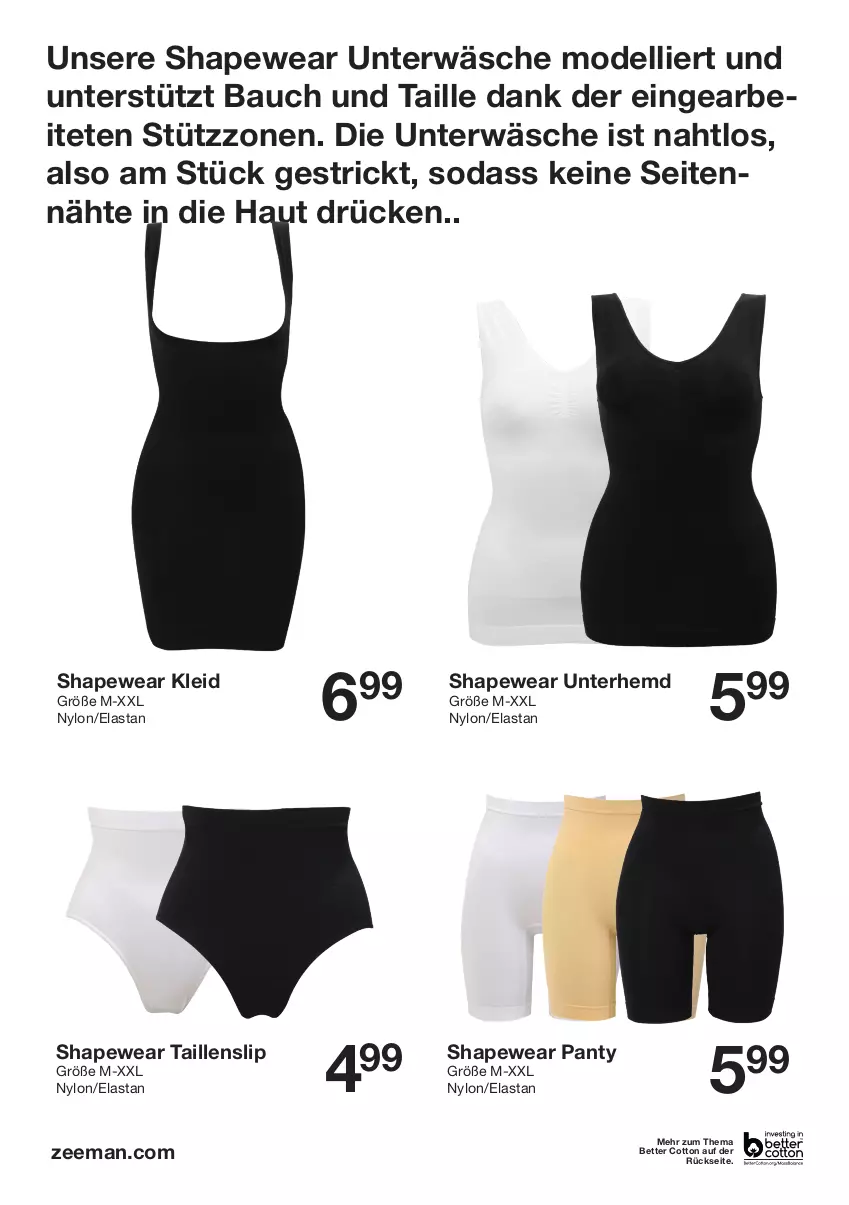 Aktueller Prospekt Zeeman - Prospekte - von 16.04 bis 22.04.2022 - strona 6 - produkty: Bau, bett, dell, hemd, kleid, Mode, panty, slip, Soda, Taillenslip, Unterhemd, Unterwäsche