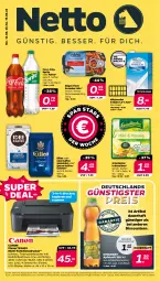 Gazetka promocyjna Netto - Woche 33 - Gazetka - ważna od 19.08 do 19.08.2023 - strona 1 - produkty: aldi, apfel, apfelsaft, auer, bohne, bohnen, canon, coca-cola, cola, discount, drucker, eis, elle, fanta, fisch, fische, grünländer, gsw, kaffee, kaffeebohnen, milch, monitor, regal, reis, saft, sprite, Ti, tisch, usb, Waage