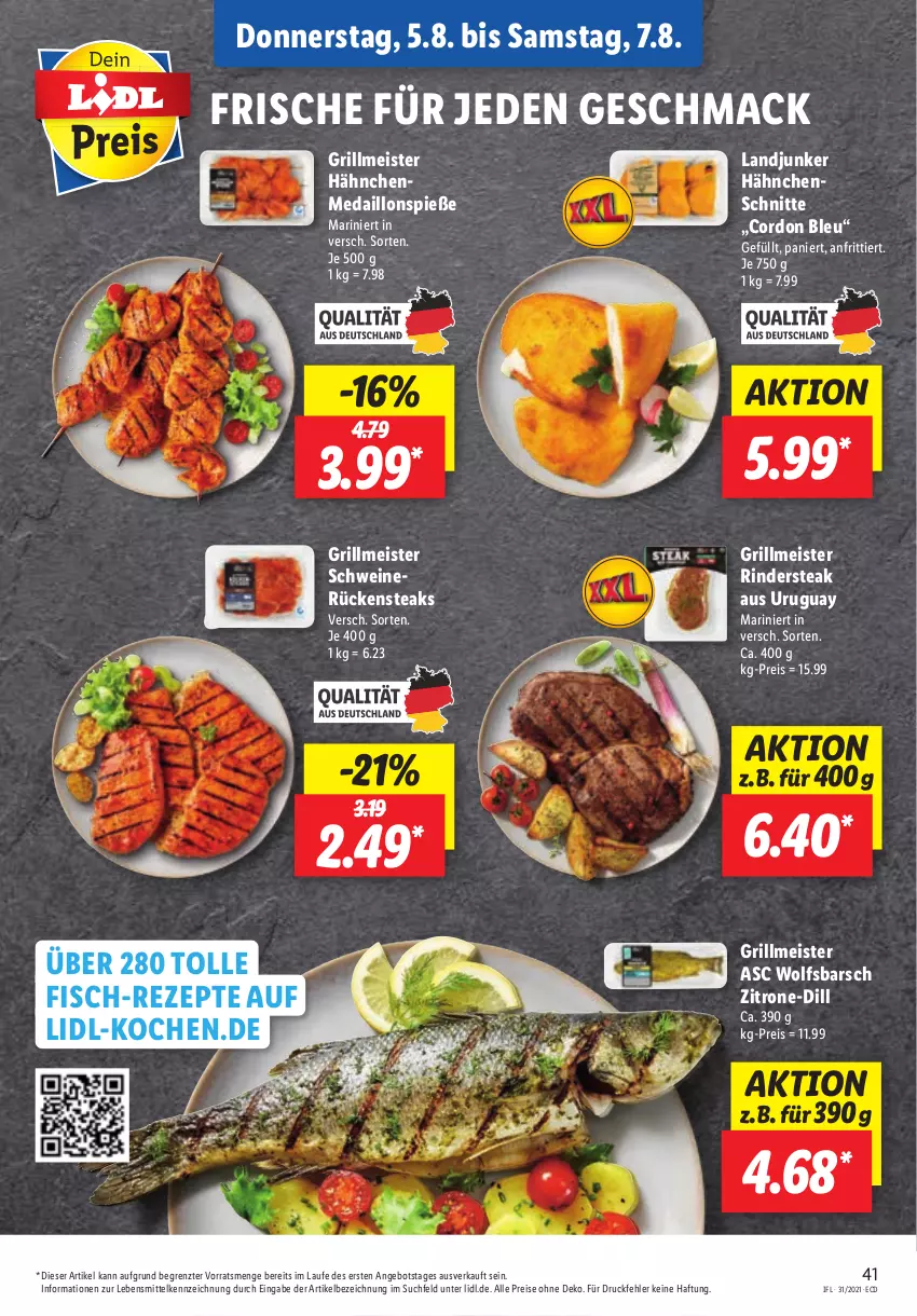 Aktueller Prospekt Lidl - Aktionsprospekt - von 02.08 bis 07.08.2021 - strona 41