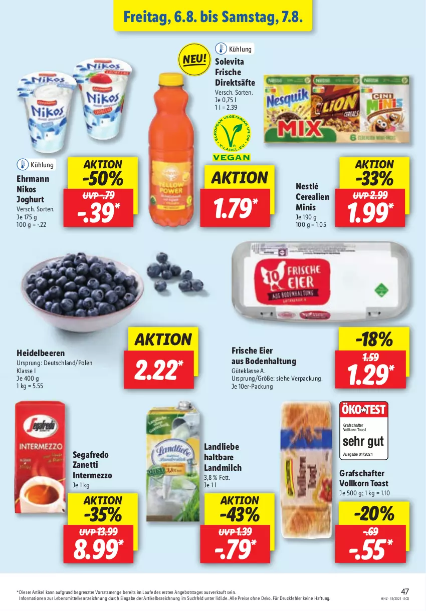 Aktueller Prospekt Lidl - Aktionsprospekt - von 02.08 bis 07.08.2021 - strona 47