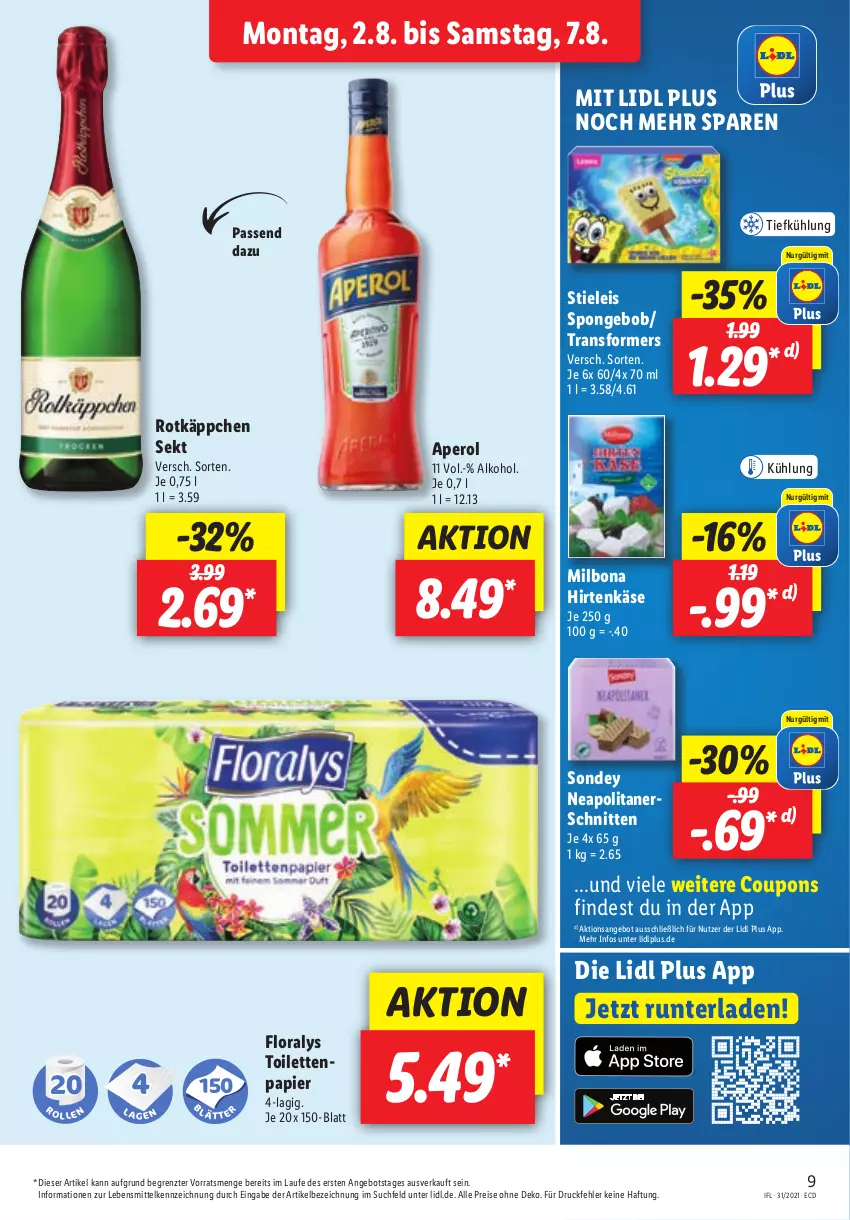 Aktueller Prospekt Lidl - Aktionsprospekt - von 02.08 bis 07.08.2021 - strona 9