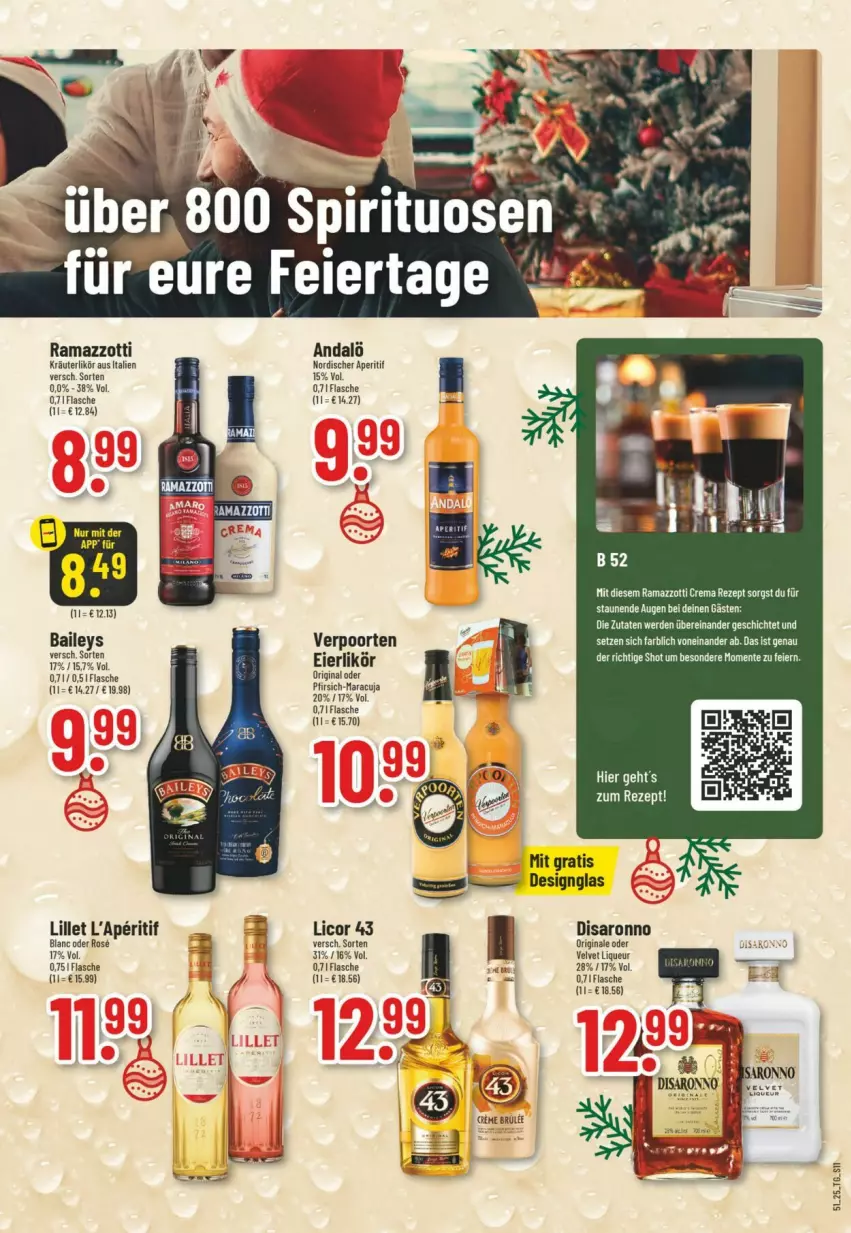 Aktueller Prospekt Trinkgut - Prospekte - von 14.12 bis 20.12.2025 - strona 13 - produkty: aperitif, baileys, eier, eierlikör, ente, erde, flasche, gin, kräuter, kräuterlikör, licor, licor 43, likör, lillet, liqueur, maracuja, pfirsich, rama, ramazzott, ramazzotti, rezept, saro, Ti, velvet, verpoorten, zott