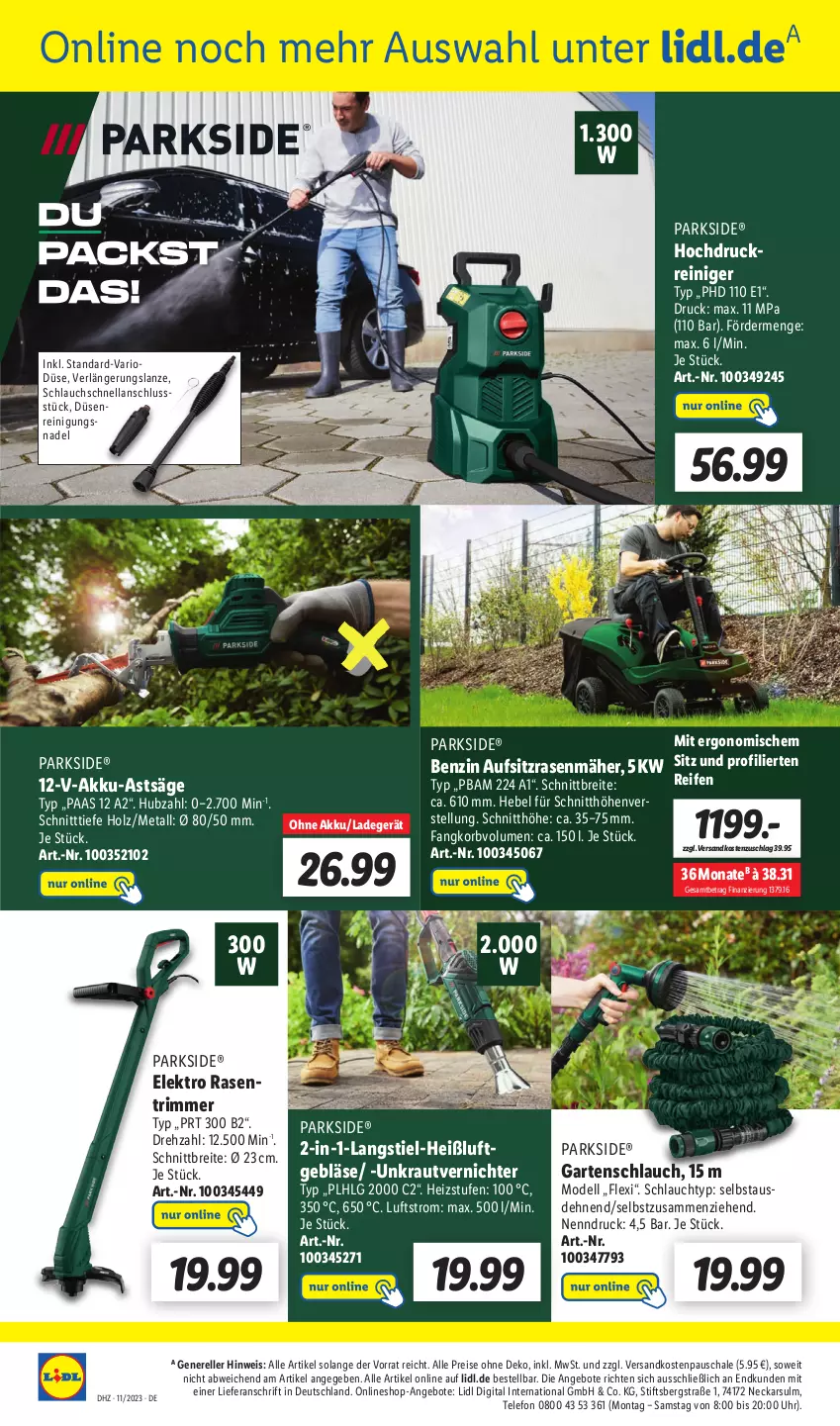 Aktueller Prospekt Lidl - Wochen-Highlights im Onlineshop - von 13.03 bis 19.03.2023 - strona 2 - produkty: akku, angebot, angebote, Brei, dell, eis, Elektro, elle, Garten, gartenschlauch, hochdruckreiniger, Holz, korb, Kraut, ladegerät, LG, Mode, ndk, Parkside, rasen, rasenmäher, rasentrimmer, reifen, reiniger, Reinigung, reis, rel, säge, Schal, Schale, schlauch, telefon, Ti, uhr, unkrautvernichter