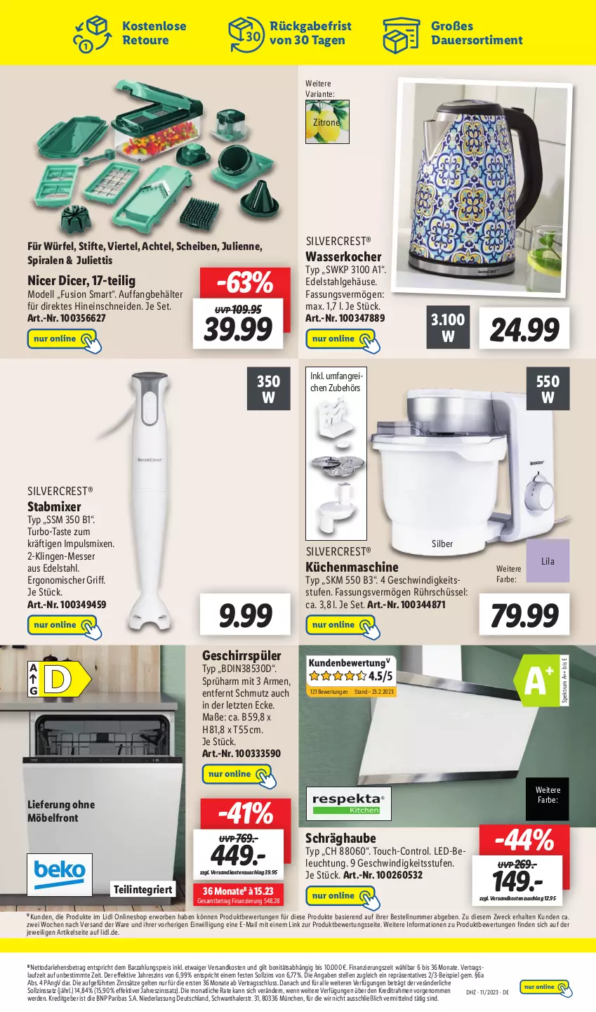 Aktueller Prospekt Lidl - Wochen-Highlights im Onlineshop - von 13.03 bis 19.03.2023 - strona 3 - produkty: auer, Behälter, beleuchtung, dell, edelstahl, eis, elle, erde, geschirr, geschirrspüler, Kocher, küche, Küchen, küchenmaschine, led-beleuchtung, LG, messer, Mixer, möbel, Mode, ndk, reis, Ria, Rührschüssel, rum, schräghaube, schüssel, silvercrest, Spektrum, stabmixer, stifte, Ti, wasser, wasserkocher, weck, würfel, zitrone, ZTE