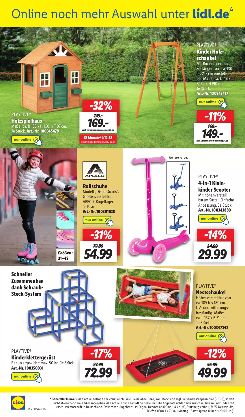 Aktueller Prospekt Lidl - Wochen-Highlights im Onlineshop - von 13.03 bis 19.03.2023 - strona 6 - produkty: angebot, angebote, Bau, dell, eis, elle, Holz, Kinder, Kugel, Mode, ndk, quad, reis, rel, sattel, Schal, Schale, Schaukel, schuhe, scooter, telefon, Ti, uhr