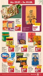 Gazetka promocyjna Aldi Nord - Von Montag - Gazetka - ważna od 03.08 do 03.08.2024 - strona 11 - produkty: Asia Green Garden, aus der tiefkühlung, bett, beutel, bier, brot, curry, dip, ente, garnelen, gin, ingwer, Lagerbier, Tasche, taschen, Ti, tisch, Yo, ZTE, zucker