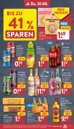 Gazetka promocyjna Aldi Nord - Von Montag - Gazetka - ważna od 03.08 do 03.08.2024 - strona 27 - produkty: aperitif, blended scotch, blended scotch whisky, butter, butterkeks, cerealien, coca-cola, cocktail, cola, drink, eis, elle, flasche, fleisch, frucht, fruchtfleisch, fruchtsaft, fruchtsaftgetränk, getränk, gin, Happy Day, keks, kekse, leibniz, lillet, limo, limonade, mit frucht, Rauch, reis, saft, scotch, scotch whisky, teller, thomas henry, Ti, wein, whisky, ZTE, zucker