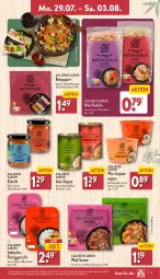 Gazetka promocyjna Aldi Nord - Von Montag - Gazetka - ważna od 03.08 do 03.08.2024 - strona 9 - produkty: Asia Green Garden, Becher, beutel, eis, fertiggericht, gin, nudel, nudeln, papier, reis, sauce, Schal, Schale, suppe, Ti, wok, ZTE