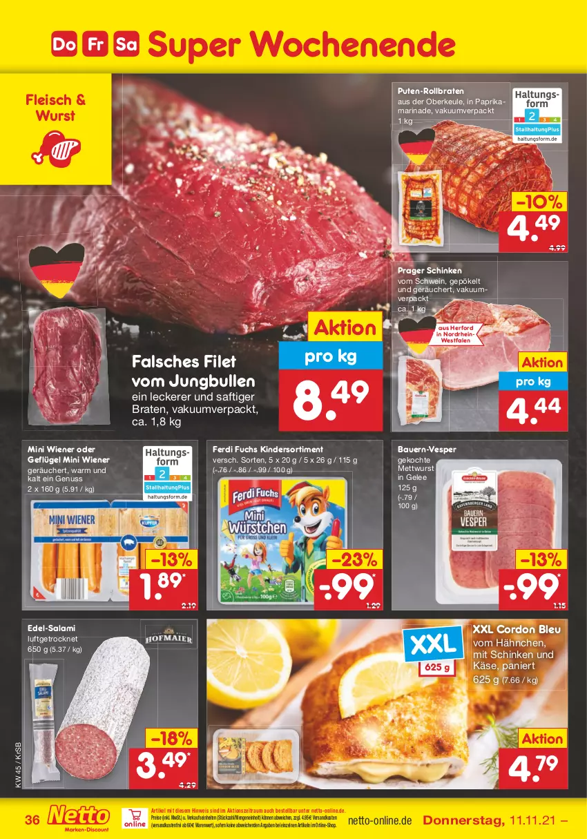 Aktueller Prospekt Netto Marken-Discount - Filial Angebote - von 08.11 bis 13.11.2021 - strona 36